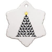 Christmas Tree Of Cats Unique Holiday Design Ceramic Star Ornament