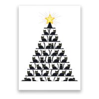 Christmas Tree Of Cats Unique Holiday Design Poster