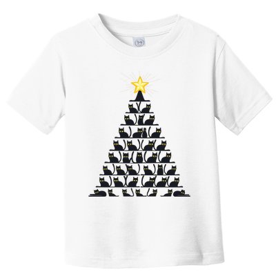 Christmas Tree Of Cats Unique Holiday Design Toddler T-Shirt