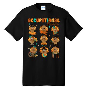 Cute Turkey Occupational Therapy Ot Therapist Thanksgiving Tall T-Shirt