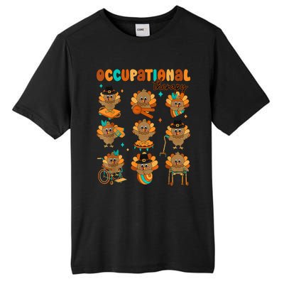 Cute Turkey Occupational Therapy Ot Therapist Thanksgiving Tall Fusion ChromaSoft Performance T-Shirt