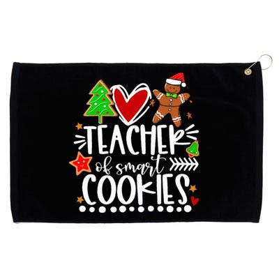 Christmas Teacher Of Smart Cookies Funny Cute Gingerbread  Grommeted Golf Towel