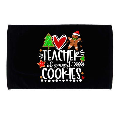 Christmas Teacher Of Smart Cookies Funny Cute Gingerbread  Microfiber Hand Towel