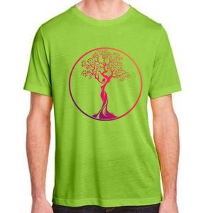 Circle Tree Of Life Yoga Funny Gift Adult ChromaSoft Performance T-Shirt