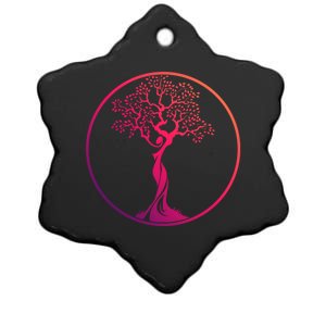 Circle Tree Of Life Yoga Funny Gift Ceramic Star Ornament