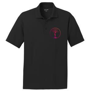 Circle Tree Of Life Yoga Funny Gift PosiCharge RacerMesh Polo