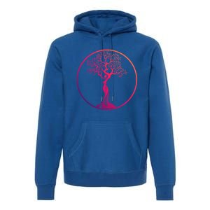 Circle Tree Of Life Yoga Funny Gift Premium Hoodie