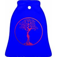 Circle Tree Of Life Yoga Funny Gift Ceramic Bell Ornament