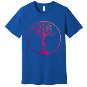 Circle Tree Of Life Yoga Funny Gift Premium T-Shirt