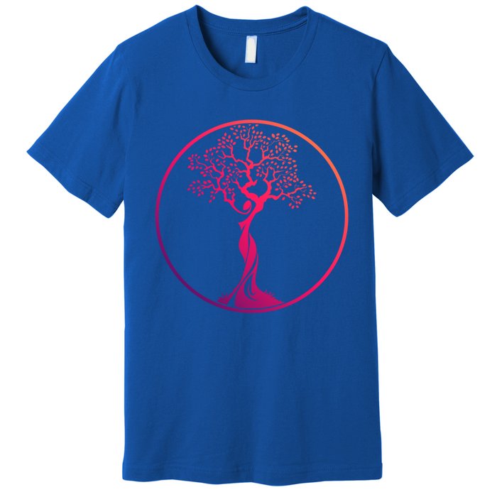 Circle Tree Of Life Yoga Funny Gift Premium T-Shirt