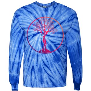 Circle Tree Of Life Yoga Funny Gift Tie-Dye Long Sleeve Shirt