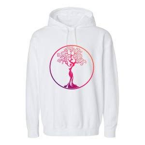 Circle Tree Of Life Yoga Funny Gift Garment-Dyed Fleece Hoodie