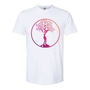 Circle Tree Of Life Yoga Funny Gift Softstyle CVC T-Shirt