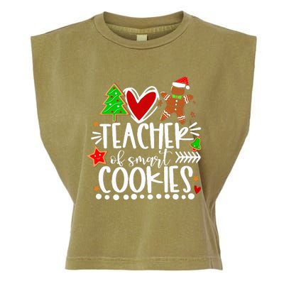 Christmas Teacher Of Smart Cookies Funny  Garment-Dyed Women's Muscle Tee