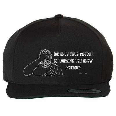 Commentary The Only Wisdom Is Knowing You Know Wool Snapback Cap