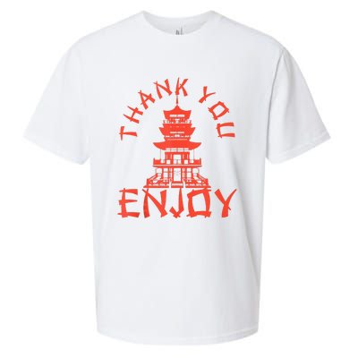 Chinese Take Out Thank You Enjoy Food Asian Chinese Takeout Sueded Cloud Jersey T-Shirt