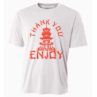 Chinese Take Out Thank You Enjoy Food Asian Chinese Takeout Cooling Performance Crew T-Shirt