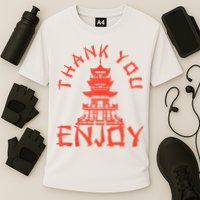 Chinese Take Out Thank You Enjoy Food Asian Chinese Takeout Cooling Performance Crew T-Shirt