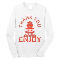 Chinese Take Out Thank You Enjoy Food Asian Chinese Takeout Long Sleeve Shirt