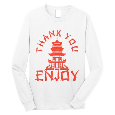 Chinese Take Out Thank You Enjoy Food Asian Chinese Takeout Long Sleeve Shirt