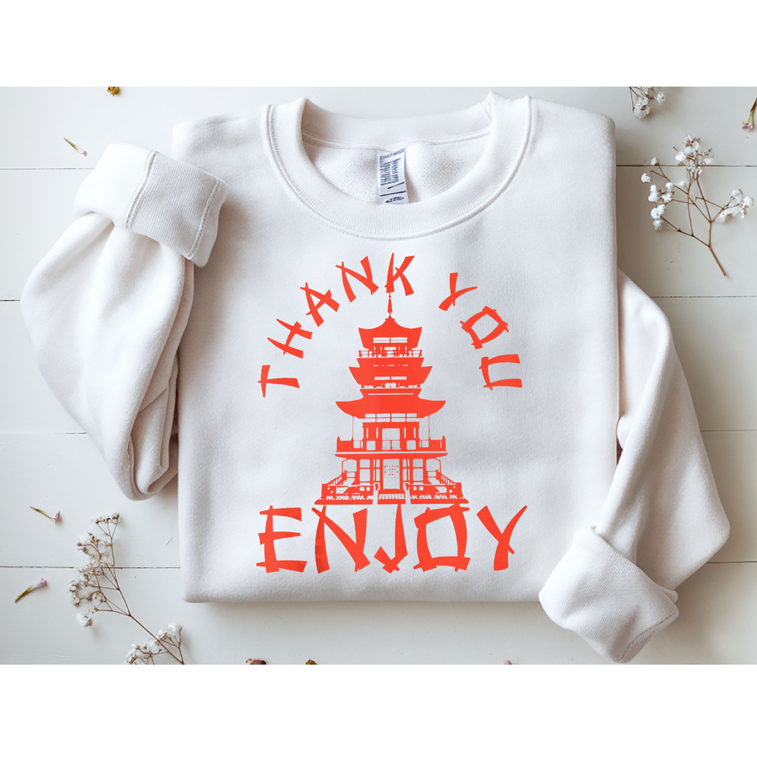 Chinese Take Out Thank You Enjoy Food Asian Chinese Takeout Sweatshirt