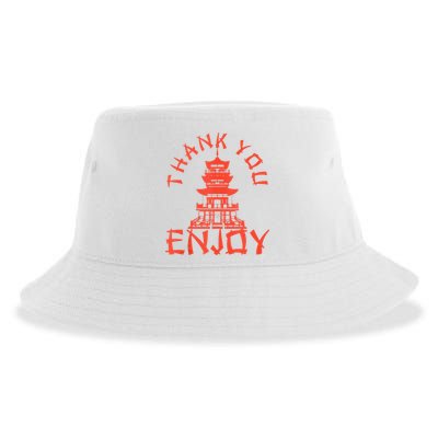 Chinese Take Out Thank You Enjoy Food Asian Chinese Takeout Sustainable Bucket Hat