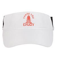 Chinese Take Out Thank You Enjoy Food Asian Chinese Takeout Adult Drive Performance Visor
