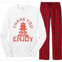 Chinese Take Out Thank You Enjoy Food Asian Chinese Takeout Long Sleeve Pajama Set