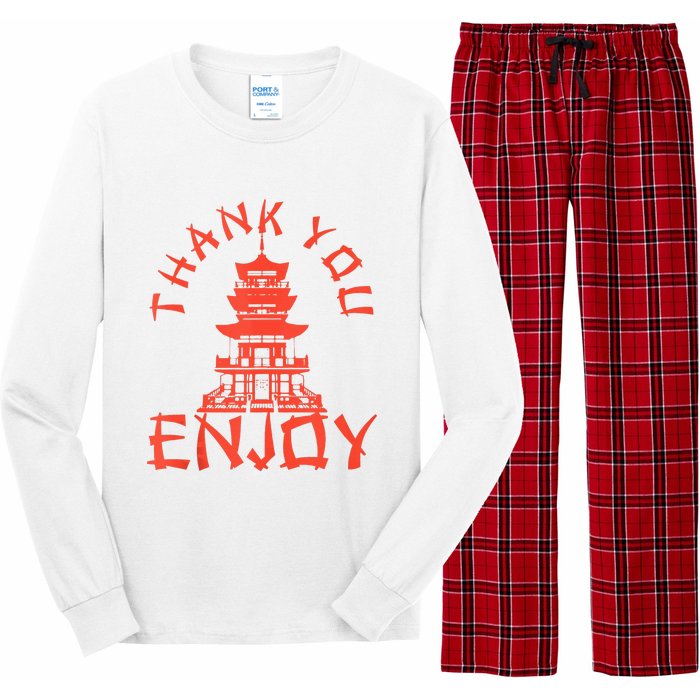 Chinese Take Out Thank You Enjoy Food Asian Chinese Takeout Long Sleeve Pajama Set