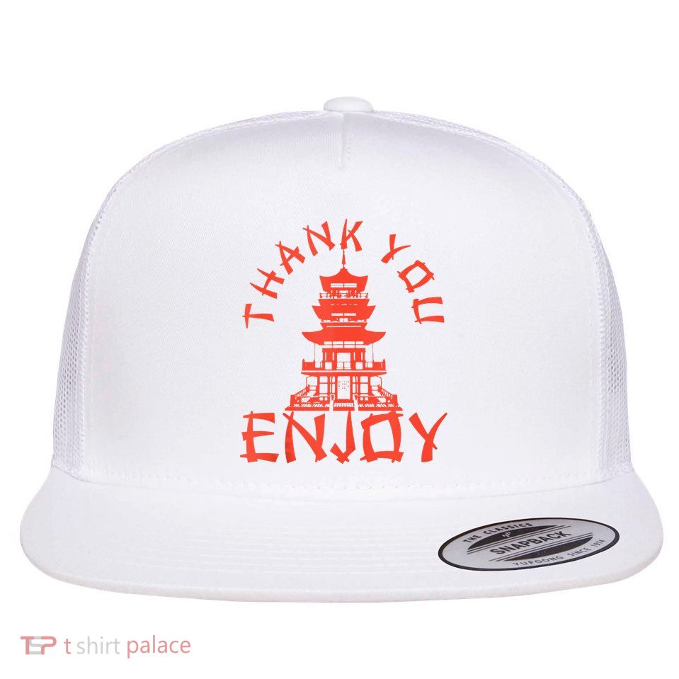 Chinese Take Out Thank You Enjoy Food Asian Chinese Takeout Flatbill Hat