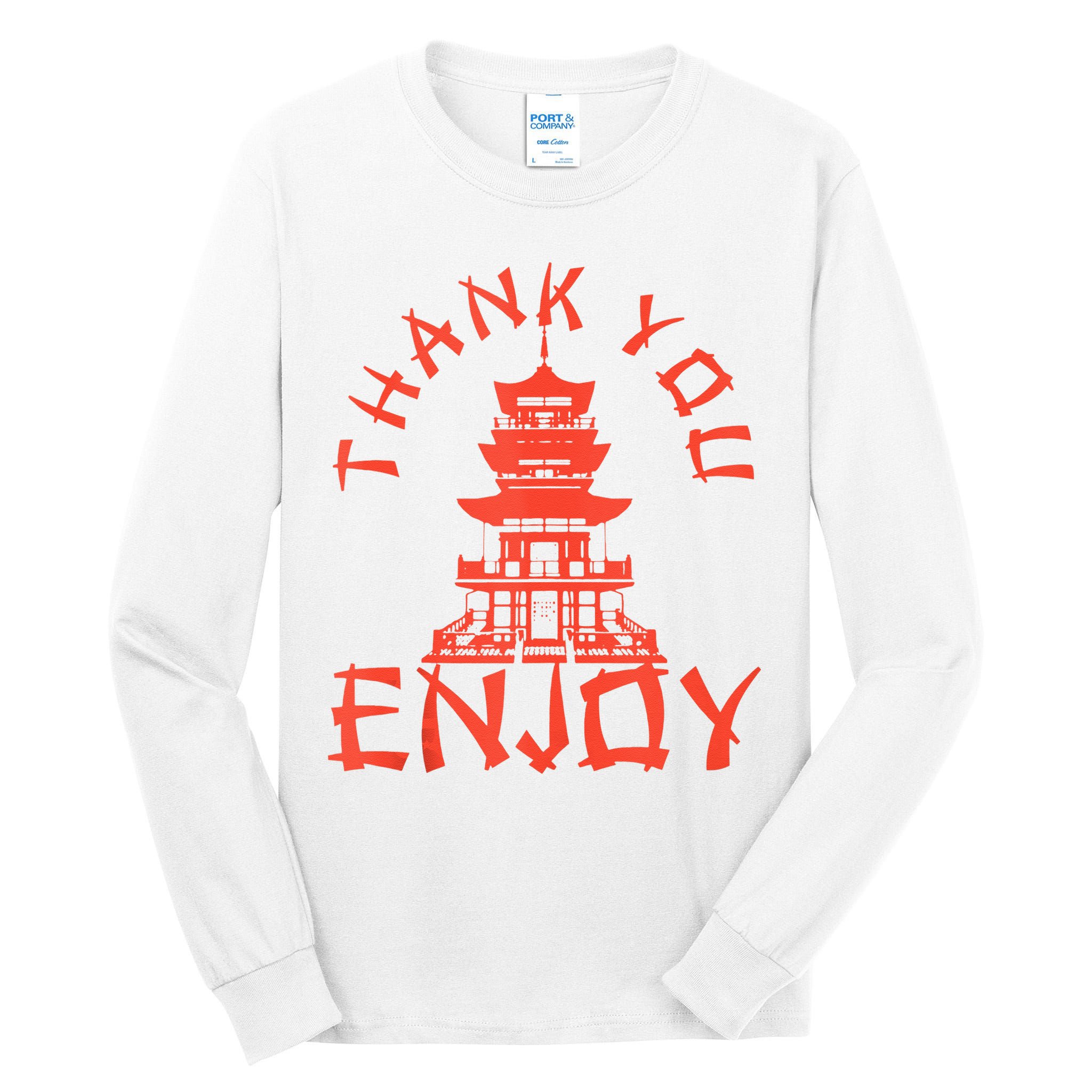Chinese Take Out Thank You Enjoy Food Asian Chinese Takeout Tall Long Sleeve T-Shirt