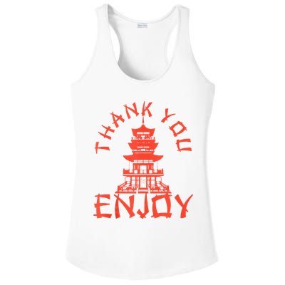Chinese Take Out Thank You Enjoy Food Asian Chinese Takeout Ladies PosiCharge Competitor Racerback Tank