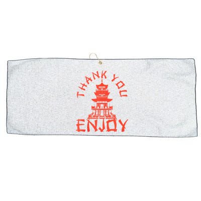 Chinese Take Out Thank You Enjoy Food Asian Chinese Takeout Large Microfiber Waffle Golf Towel