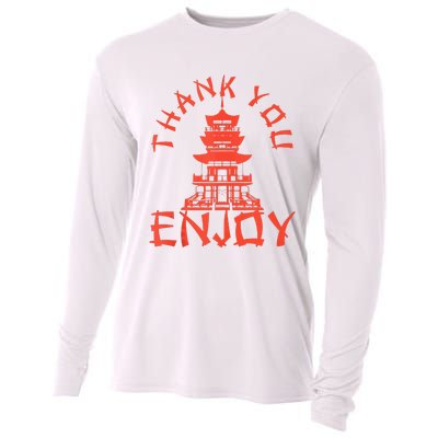 Chinese Take Out Thank You Enjoy Food Asian Chinese Takeout Cooling Performance Long Sleeve Crew