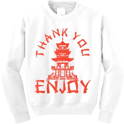 Chinese Take Out Thank You Enjoy Food Asian Chinese Takeout Kids Sweatshirt