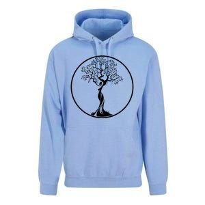 Circle Tree Of Life Yoga Gift Unisex Surf Hoodie