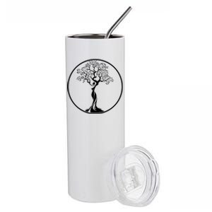 Circle Tree Of Life Yoga Gift Stainless Steel Tumbler