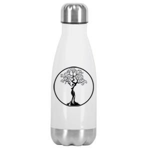 Circle Tree Of Life Yoga Gift Stainless Steel Insulated Water Bottle