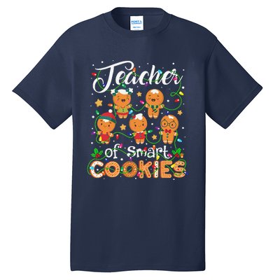 Christmas Teacher Of Smart Cookies Gingerbread Xmas Teacher Gift Tall T-Shirt