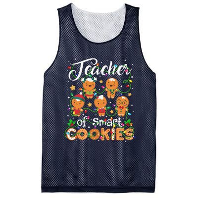 Christmas Teacher Of Smart Cookies Gingerbread Xmas Teacher Gift Mesh Reversible Basketball Jersey Tank