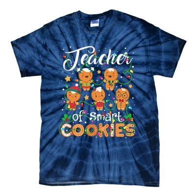 Christmas Teacher Of Smart Cookies Gingerbread Xmas Teacher Gift Tie-Dye T-Shirt