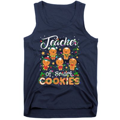 Christmas Teacher Of Smart Cookies Gingerbread Xmas Teacher Gift Tank Top