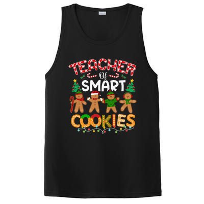 Christmas Teacher Of Smart Cookies Funny Cute Gingerbread PosiCharge Competitor Tank