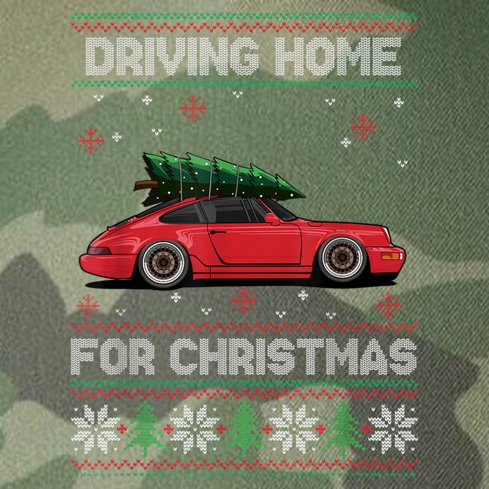 Christmas Tree Oldtimer Car Xmas Ugly Sweater Pullover Look Legacy Tie Dye Trucker Hat