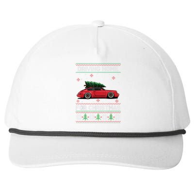 Christmas Tree Oldtimer Car Xmas Ugly Sweater Pullover Look Snapback Five-Panel Rope Hat