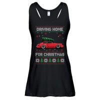 Christmas Tree Oldtimer Car Xmas Ugly Sweater Pullover Look Ladies Essential Flowy Tank