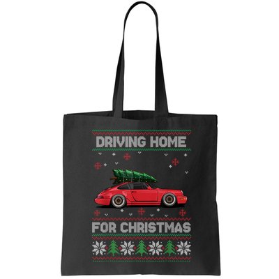 Christmas Tree Oldtimer Car Xmas Ugly Sweater Pullover Look Bag