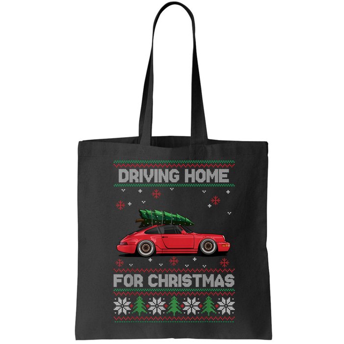 Christmas Tree Oldtimer Car Xmas Ugly Sweater Pullover Look Bag