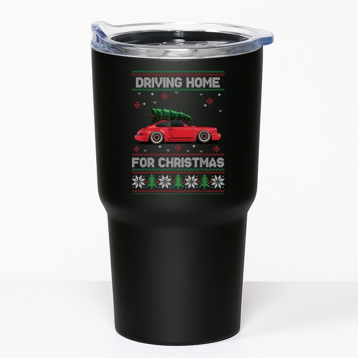 Christmas Tree Oldtimer Car Xmas Ugly Sweater Pullover Look Tumbler