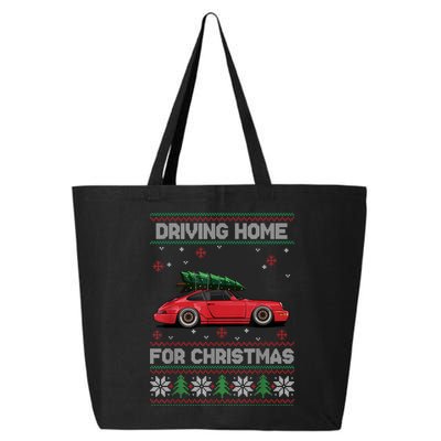 Christmas Tree Oldtimer Car Xmas Ugly Sweater Pullover Look 25L Jumbo Tote
